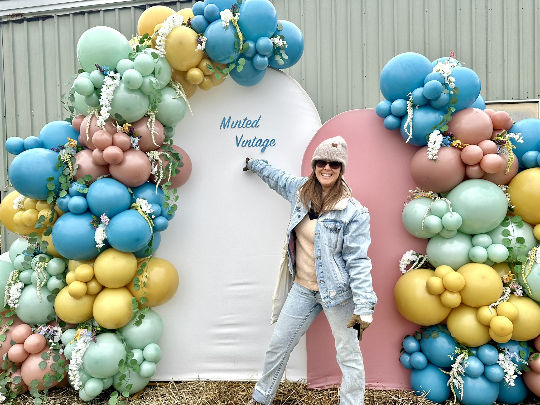 Victoriea Poses with another photo op at the market